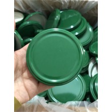 Özbience Yeşil Metal Konserve Kavanoz Kapağı 82MM 100 Adet Silikonlu Set
