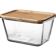 Özbience Bambu Kapaklı Saklama Kabı 1,80 Litre, Sağlıklı ve Şık Tasarım