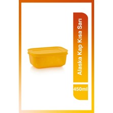 Özbience Sarı 450 ml Kısa Gövdeli Buzluk Saklama Kabı, Pratik ve Şık Tasarım