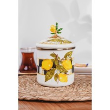 Özbience Renkli Emaye Kavanoz 12 Cm, Şık ve Dayanıklı Saklama Çözümü