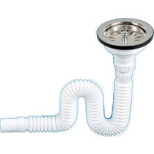 Gama Körüklü Tekli Çöpmak Sifonu Derin Taşmasız Lavabo Gider Borusu