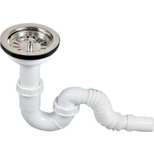 Gama S Tekli Çöpmak Sifonu Körüklü Derin Taşmasız Lavabo Gideri