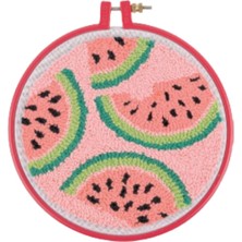 Hello Punch Nakış Kiti Karpuz Desenli Kumaş Punch Yapım Seti