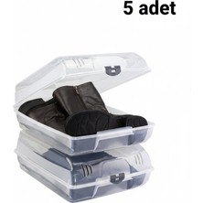 Dükkanönü 5 Adet Şeffaf Bot Saklama Kutusu