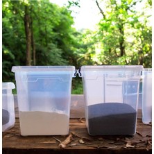 Özbience 15 Litre Dikey Plastik Saklama Kabı, Kapaklı, Güçlü ve Şık Tasarım