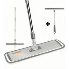 Turuncu Koli Dev Boy Mop Yer Silme Paspası | Silikon Cam Çekçek | Sağlam Teleskopik Sap | Mikrofiber Sprey Sihirli Mop