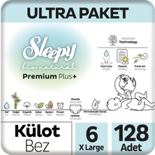 Sleepy Bio Natural Premium Plus Ultra Paket Külot Bez 6 Numara Xlarge 128 Adet
