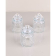 Özbience Mini Cam Kavanoz Seti, Vakum Kapaklı, 3'lü, 3X250 Ml, Şık ve Kullanışlı