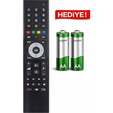 Arçelik LCD LED Tv Kumanda Metalik Renk Piller Yanında