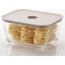 Özbience Cam Dikdörtgen Saklama Kabı 2600ML Bej, Pratik ve Şık Mutfak Gereci