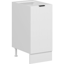 Alvinka Mutfak Modül Mbr_b Alt 1K1R 40CM Dolap Beyaz Beyaz Suntalam