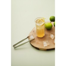 Depa Paslanmaz Çelik Buz Maşası 15 cm Içecek Kokteyl Bar Servis Maşası