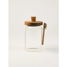 Özbience Akasya Kapaklı Cam Kavanoz 700 Ml, Şık ve Dayanıklı Saklama Kabı