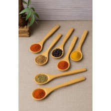 Depa Ahşap Büyük Baharat Kaşığı Seti 6’lı 17 cm