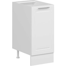 Alvinka Mutfak Modül Mbr_c Alt 1K1R 40CM Dolap Beyaz Beyaz Suntalam