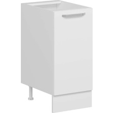 Alvinka Mutfak Modül Duz Alt 1K1R 40CM Dolap Beyaz Beyaz Suntalam