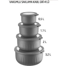 Özbience Pratik ve Şık 4'lü Vakumlu Saklama Kabı Seti, Geniş ve Dayanıklı Tasarım