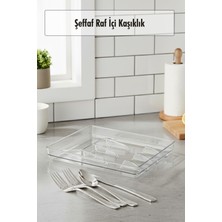 Depa Şeffaf Akrilik Raf Içi Kaşıklık 26,5×34,5×4,5 cm
