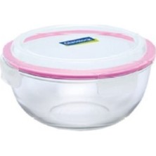 Özbience Şeffaf Yuvarlak Cam Saklama Kabı 1000ML – Sağlıklı ve Güvenli Saklama