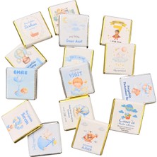 Bubi Çikolata Isme Özel Erkek Bebek Çikolatası 48 Adet