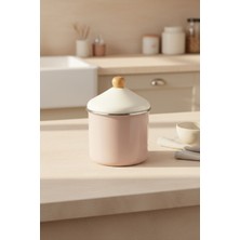 Özbience Nostaljik Emaye Baharatlık, Ahşap Saplı, 12 Cm, Şık ve Dayanıklı Tasarım