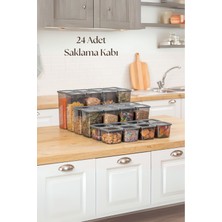 Depa 24'lü 3 Boy Kavanoz Seti & Saklama Kabı & Erzak Kabı 8X650/1300/1900 ml (40 Lı Etiket Hediyeli)