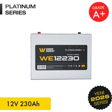 WERER ENERGY 12V 230Ah LiFePO4 Platinum Series Bluetooth'lu Lityum Demir Fosfat Akü