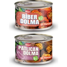 Mezzet Geleneksel Kurutulmuş Patlıcan ve Biber Dolması Karma Paket - Vegan Koruyucusuz Hazır Yemek