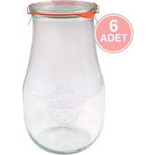 Özbience 2700 ml Lale Cam Saklama Kavanozu 6'lı Set, Şık ve Kullanışlı Saklama Çözümü