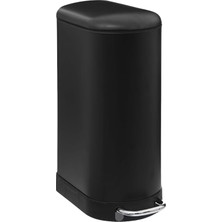 5Five Ariane 30 L Slim Pedallı Çöp Kovası Siyah | Yavaş Kapanma, Kolay Temizlik Çıkarılabilir Yıkanabilir İç Sepet, Minimal Tasarım