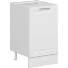 Alvinka Mutfak Modül Mbr_c Alt 1K1R 50CM Dolap Beyaz Beyaz Suntalam