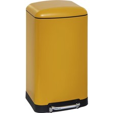 5Five Ariane 30 L Pedallı Çöp Kovası Sarı | Yavaş Kapanma, Kolay Temizlik Çıkarılabilir Yıkanabilir İç Sepet, Arka Taşıma Kulpulu