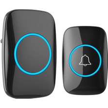 PremiumPort Kablosuz Uzaktan Kumandalı LED Işıklı Kapı Zili, Yüksek Sesli, Uzun Mesafe