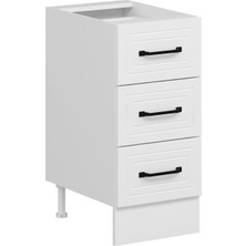 Alvinka Mutfak Modül Mbr_a Alt 3ç Nray 40CM Dolap Beyaz Beyaz Mdf
