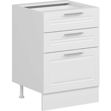 Alvinka Mutfak Modül Mbr_c Alt 3Ç1B2K Nray 60CM Dolap Beyaz Beyaz Suntalam