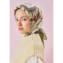 Fresh Beauty And The Beast Desen Floş Viskon Eşarp Forest