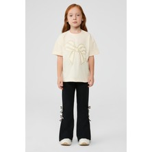 Tyess Bg Store Kız Çocuk Ekru Tshirt