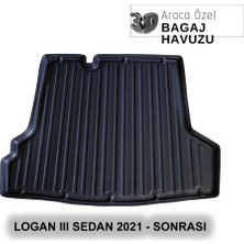 Elorcar Dacıa Logan Iıı Sedan  2021 - Sonrası 3D Bagaj Havuzu