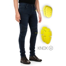The Biker Jeans Evolution Flexi Dark Blue Korumalı Motosiklet Kot Pantolonu