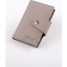 Ancora Leather Hakiki Deri Rfıd Korumalı Akordiyon Kartlık Unisex 49805 - Kırmızı
