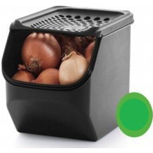 Özbience 3l Siyah Soğan ve Sarımsak Saklama Kabı, Pratik ve Şık Tasarım