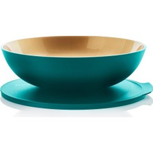 Özbience Su Yeşili Saklama Kabı, Gold Detaylar, 1.5 Litre, Dayanıklı ve Şık