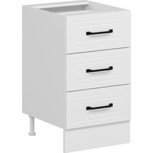 Alvinka Mutfak Modül Mbr_a Alt 3ç Nray 50CM Dolap Beyaz Beyaz Suntalam