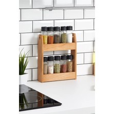 Özbience Ahşap 10'lu Baharatlık Takımı, Şık ve Pratik Mutfak Düzeni Sağlar