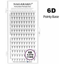 Nagaraku 6d Hazır Volum D Kıvrım 11MM Ipek Kirpik