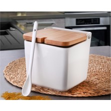 Özbience Pratik Tuz Saklama Kabı 12,4X12,5X12 Cm, Şık ve Kullanışlı Tasarım