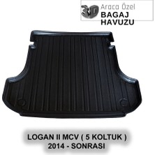 Elorcar Dacıa Logan Iı Mcv ( 5 Koltuk ) 2014 - Sonrası 3D Bagaj Havuzu
