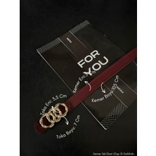 Fiori Birleşik Halka Tokalı Leopar Kadın Pantolon Kemeri, Ceket Kemeri, Elbise Kemeri, Gömlek Kemeri