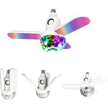 PremiumPort Rgb LED Disko Topu, Renkli Işık, Kumandalı, 3 Kanatlı Bluetooth Hoparlör