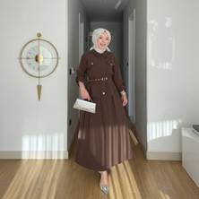 Molly Nelly Kadın Cebi Kapaklı Kermerli Etekli Rahat Takım